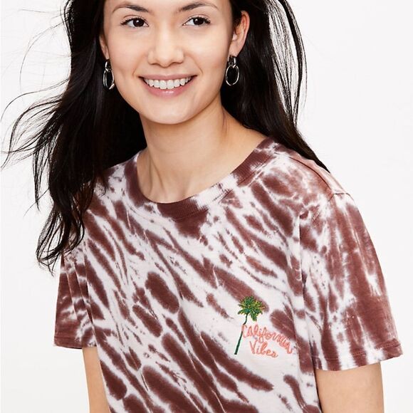 LOFT Neutral Multi California Vibes Surf Tee - Picture 2 of 3